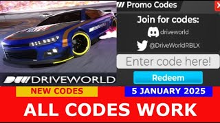 *NEW CODES* Drive World 🏎️ Drifting \u0026 Racing ROBLOX | ALL CODES | JANUARY 5, 2025