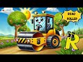 abc construction vehicles song a to z of building machines for kids 🎶 abcd kids