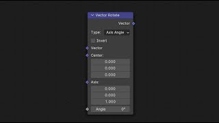 Using the vector rotate node to rotate an object