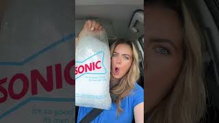 Where else can I buy pebbled ice?!? 🫢 obsessed! 🤩 #sonic #summerdrink #vlogging