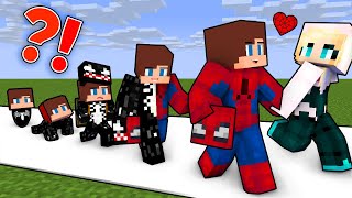 JJ Venom Became Spider-Man Life Cycle with Mikey SuperHero - Maizen Minecraft Animation