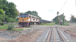 Gek 4005 ทำขบวน 1710 รถเทหินกลับจากภารกิจในสายทางสุพรรณบุรี Ballast train 1709