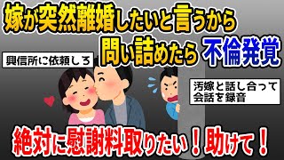 【2ch修羅場スレ】嫁が突然離婚したいと言い出した。問い詰めたら不倫を自白して「彼と一緒に将来を歩みたい」とか言い出した。間男ゆるさねぇ…絶対に慰謝料ふんだくってやる。誰か助けてくれ→【ゆっくり解説】