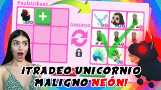 🦄⬛ TRADEO UNICORNIO MALIGNO NEÓN ✔️ Obtengo mis MEJORES DREAM PETS ✨ Adopt Me! Roblox!