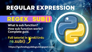 regex sub function in python  | re.sub() | how to replace a word by using sub function | #regex