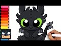How To Draw Toothless | How To Train Your Dragon