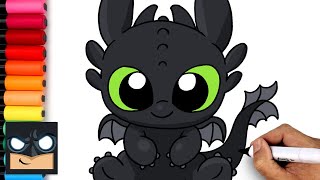 How To Draw Toothless | How To Train Your Dragon