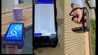 C6100 handheld rfid reader with barcode scanner