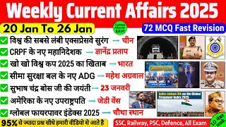 26 January 2025 Current Affairs | Daily Current Affairs | Current Affairs Today | ssc bpsc alp pcs