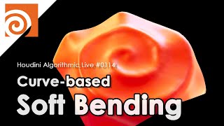 Houdini Algorithmic Live #114 -  Curve-based Soft Bending with Vellum