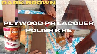 Plywood Par Polish Kaise Kre | how to use lacquer polish on wood | how to polish | In hindi