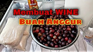 Proses membuat Wine rumahan buah anggur