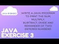 Java Exercise 3 - Basic operations in Java [Java 101]