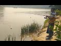 Fishing with hooks in Barisal Durga Sagar | Traditional Hook Fishing - Amazing Smart Boys Catching