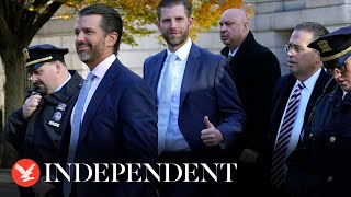 Donald Trump's sons arrive at New York court ahead of taking stand in fraud trial