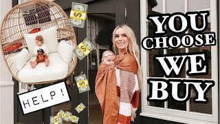 HELP! We let YouTube decide what we buy! | No budget on furniture | You vote we buy | WRENDAY