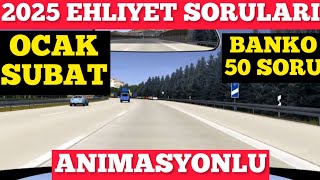 EHLİYET SINAV SORULARI 2025/ MEB EHLİYET OCAK ŞUBAT SORULARI 2025/ ÇIKMIŞ EHLİYET SINAV SORULARI