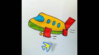 easy airplane ✈️ drawing / how to draw airplane 🛫 easy using 000 #shorts #airplane #drawing