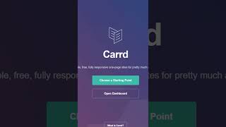 Simple One Page Website with No Coding | Carrd Tutorial #shorts