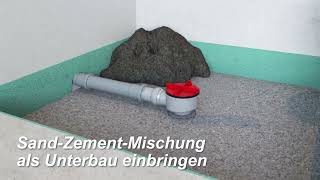 SAXOBOARD® Bodengleich begehbare Dusche mit Punktablauf einbauen und abdichten