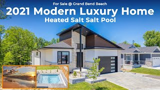 FOR SALE @ GRAND BEND BEACH: Luxe New Modern Home, 4 Bedrooms w/ Gym \u0026 Heated Salt Water Pool