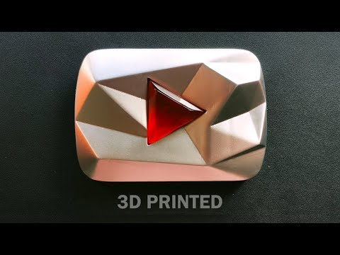 3d Printed Red Diamond Youtube Play Button Youtube