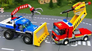 Lego Fire Truck vs Police Car