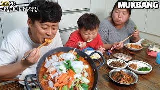 리얼가족먹방:)입에불나는 매운 불낙새(낙지\u0026새우)먹방ㅣSpicy Octopus \u0026ShrimpㅣMUKBANGㅣEATING SHOW