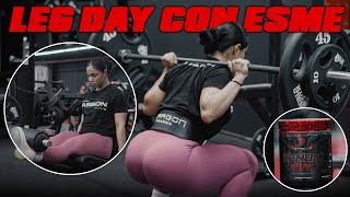 DIA DE PIERNA CON ESME DIAZ | ENTRENO COMPLETO DE QUADRICEPS | PROBANDO EL NUEVO VENOM INFERNO 😱🔥