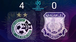 Highlights Maccabi Haifa vs Apollon FC | Skor 4 - 0 | Liga Champions