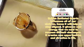 Golden Rutile Quartz | Rutilated Quartz | Venus Hair stone | Activates Auspicious Yoga in Astrology