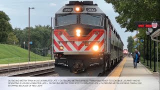 A Nightmare And Very Delayed Complete Metra Evening Rush Hour At Fairview Avenue On August 17, 2023