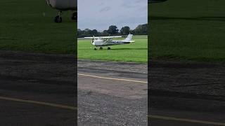 vintage 1965 Cessna 150F G-BSZV bouncing across the Grass #aviation #avgeeks #cessna150 #shorts