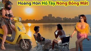 Choáng Ngợp Cảnh Đẹp Hoàng Hôn Vòng Quanh Hồ Tây Chiều Cuối Tuần