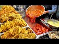 Korea's most popular and amazing street food tteokbokki, tempura, fish cake, kimbap