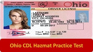 Ohio CDL Hazmat Practice Test
