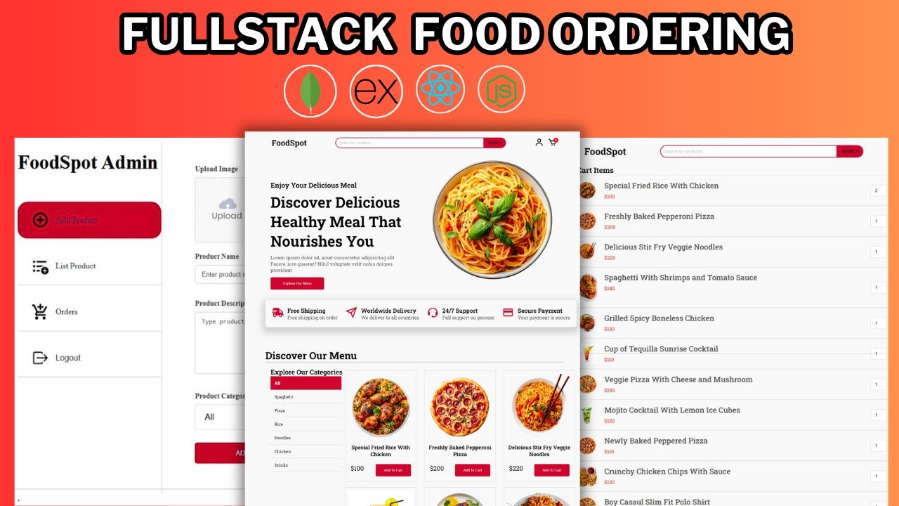 Build A Full Stack Food Delivery App Using React Mongodb Node Js