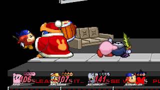 SSF2  CPU Free For All Kirby