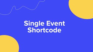 Single Event Shortcode
