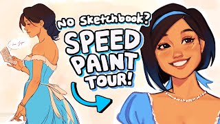 Speedpaint Tour! because I can't do a Sketchbook Tour - Clip Studio Paint and Procreate