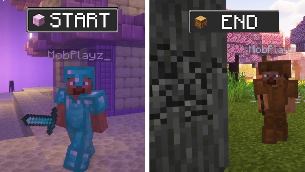 I Tried To Beat Minecraft Backwards Youtube