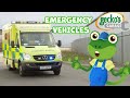 Real Emergency Vehicles! 🚒 Police, Fire & Ambulance! | Gecko's Garage | Nursery Rhymes for Kids