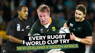 Every Rugby World Cup try from New Zealand v South Africa