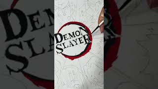 Painting the Hashiras Part 1 Demon Slayer logo #shorts