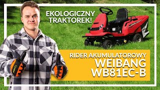 WEIBANG WB81EC-B TRAKTOREK ELEKTRYCZNY AKUMULATOROWY OGRODOWY RIDER 👉 www.EWIMAX.pl