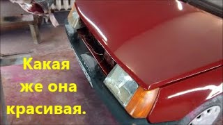 Покрасили Таврию на продажу.Перекупы так не делают. Освещение в гараже для покраски авто, не хватает