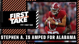 ‘ROLLLL TIDE!’ - Stephen A. Smith is AMPED for Alabama to beat to Georgia 👀| First Take