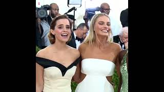 Margot Robbie And Emma Watson Meet On The Red Carpet
