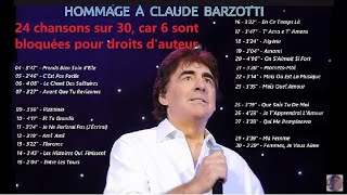 Claude Barzotti Ultime Hommage Ses 24 Plus Beaux Succès The Best Of Claude Barzotti #barzotti