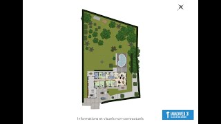 Ayguesvives, maison 6 pièces, 180 m2 env., parcelle de 2650 m2, garage de 75 m2, piscine couverte.